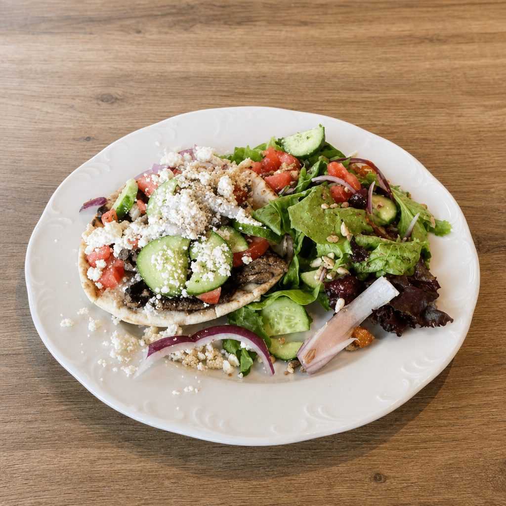 Shawarma on Pita Bread.
