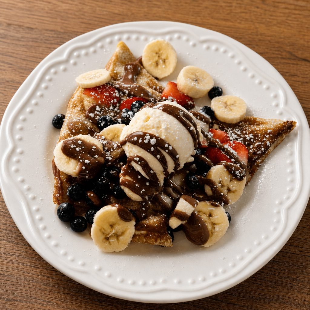 Classic Nutella Crepes.