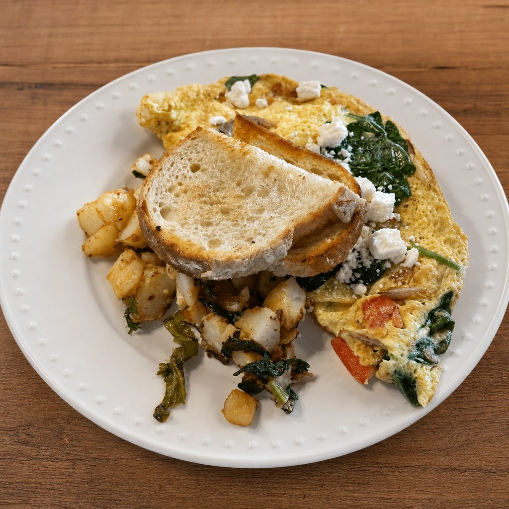 Feta Omelette.